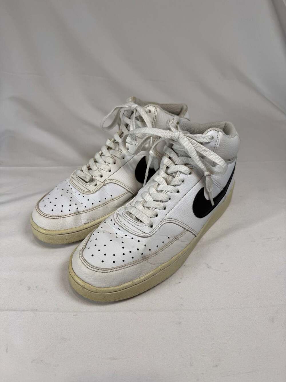 Streetwear Retro Nike Court Vision Mid White Black Sneakers Shoes